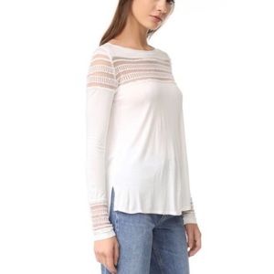 Free people long sleeve adorable white shirt